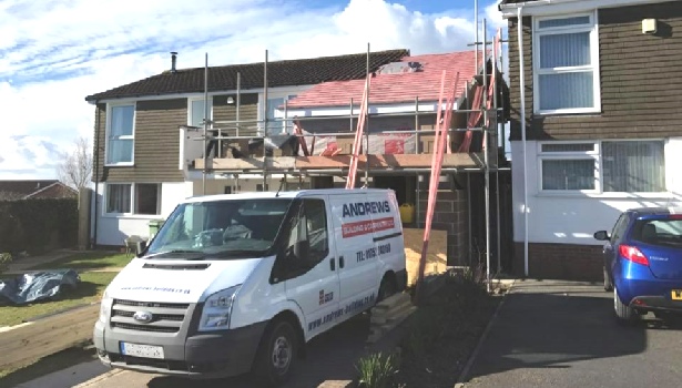 view extension and garage conversion